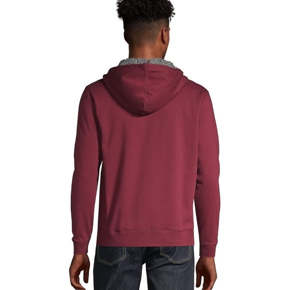 NWT Lands End Men's Serious Sweats Sherpa Lined Hoodie Size XL $100 LE04 - Picture 4 of 5